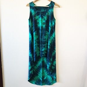 Teal Tie Dye beach dress